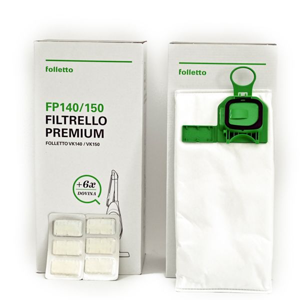 VENDITA ONLINE SACCHETTI + FILTRO + SPAZZOLA FOLLETTO VK 140 VK 150